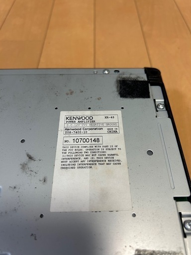 KENWOOD パワーアンプ　4チャンネル