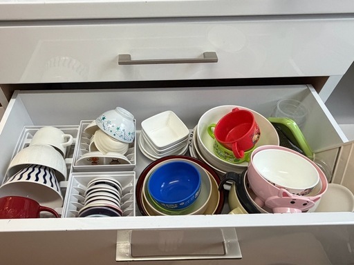 ? 【6/28まで限定】食器棚 キッチンボード 収納力抜群