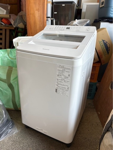 F1101 Panasonic パナソニック 縦型洗濯機 8kg 2023年製 洗剤自動投入機能付き