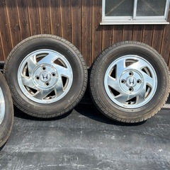 145r12 6P.R.LT HONDAバモス純正ホイール・タイヤ×4本 希少!!】◇ホンダ バモス アクティ純正 145R12 6PR LT◇当時物◇売切り