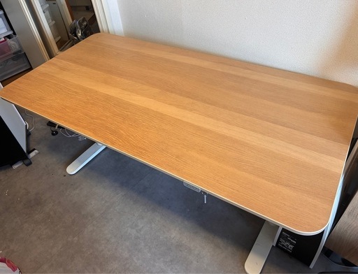 IKEA 電動昇降デスク BEKANT（ベカント）幅160cm おまけ収納棚付き