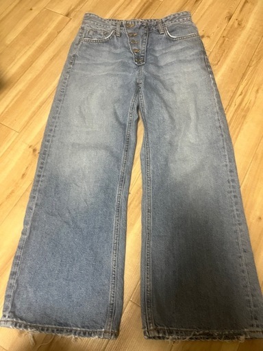 ZARA✨レア✨希少✨ハイウエスト✨ボタンフライ ワイドデニムパンツ✨