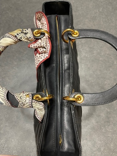 Christian Dior レディディオール ブラック ゴールド金具