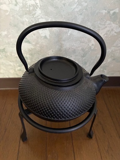 霰文様　鉄瓶 鉄器（未使用）