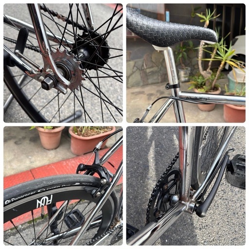 FUN ANGUS メッキ ピストバイク 車体 53 クロモリピスト (しんぱち