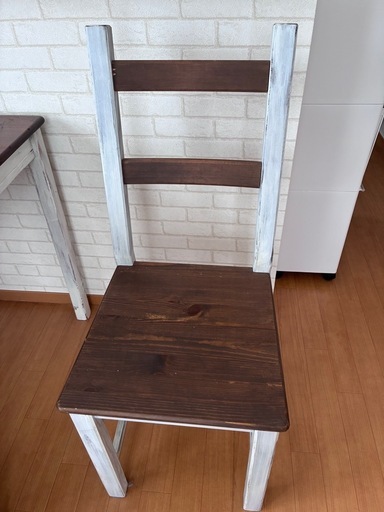 ハンドメイド　ナチュラルダイニングテーブルセット