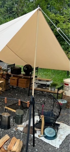 キャンプ用品　棚　シェルフ　CAMP873 マルチアイアンラック　アイアン