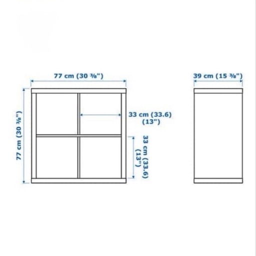 IKEA KALLAX カラックス シェルフ 4マス ホワイト 美品