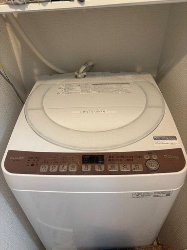 SHARP 洗濯機 (ひぐち) 海老江の生活家電《洗濯機》の中古あげます