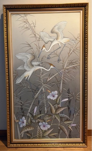 バリ絵画　　サギ