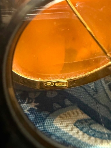 天然シェル カメオペンダント付ブローチK18 2way カメオ K18 ペンダントトップ ヴィンテージ アンティーク 2way CAMEO 
