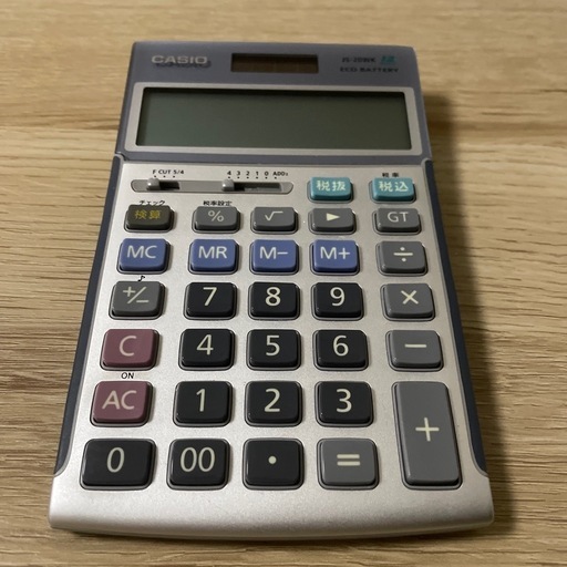 カシオ 本格実務電卓 12桁 検算機能 グリーン購入法適合 ジャストタイプ シルバー JS-20WK　カシオ電卓、簿記検定