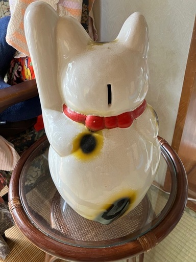 ❃昭和レトロ❃陶器製貯金箱 招き猫❃ (nakko) てだこ浦西のインテリア