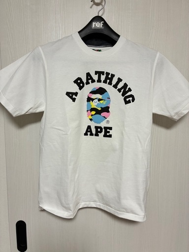 [大人気]アベイシングエイプ　Tシャツ　カレッジロゴ　マルチカモ　白色
