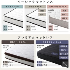 神戸市内引き渡し】ダブルベッドマットレス (m) 春日野道のベッド