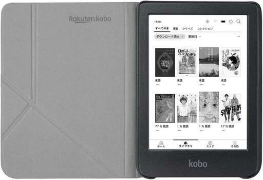 電子書籍リーダー Kobo Clara BW 6インチ 16GB カバー付き 30分使用