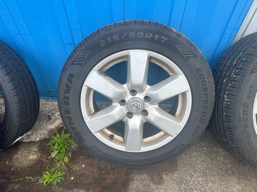 215/60R17夏2024年製エクストレイル純正アルミセット