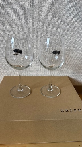 unico ワイングラス２個セット　新品未使用