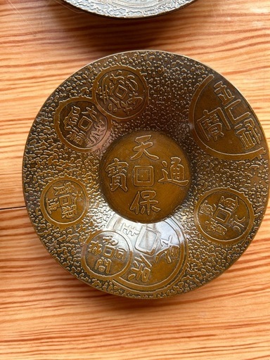 銅製 茶托 5客セット 共箱 煎茶道具 古美術 時代物 (Tim) 木次の食器