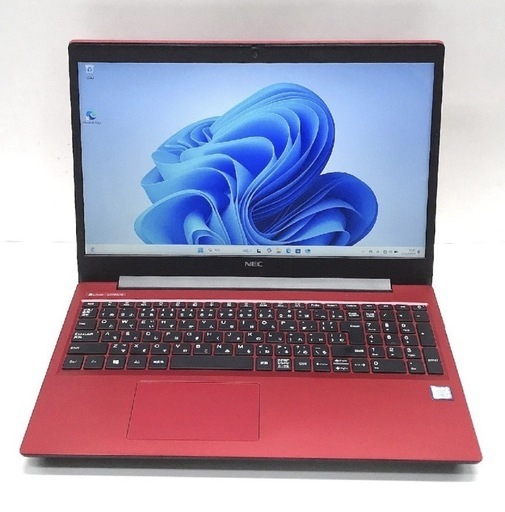 【ほぼ未使用】NEC LAVIE レッド Office付き Windows11 DVD 無線マウス付