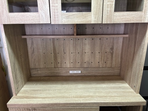 LOWYA 食器棚 キッチンボード 90cm レンジ台 カップボード キッチン収納