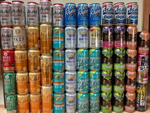 ビール、缶チューハイ57本まとめ売り