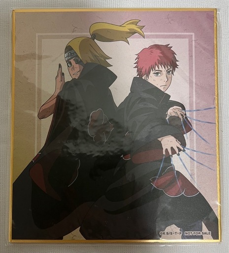 NARUTO 戦う背中　デイダラ＆サソリ　色紙　アクリルスタンド　限定特典　値引き対応致します