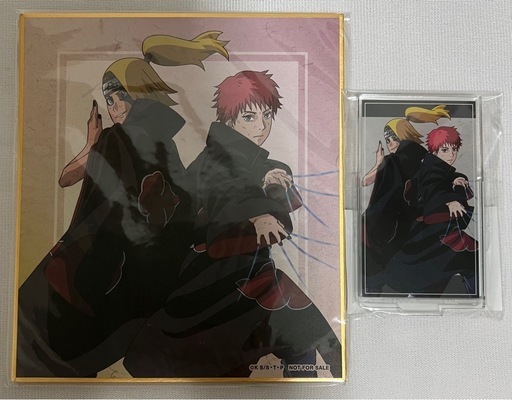 NARUTO 戦う背中　デイダラ＆サソリ　色紙　アクリルスタンド　限定特典　値引き対応致します