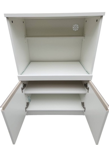 美品☆ニトリ レンジ台 (フォルムN RE9060 WH) ホワイト 食器棚