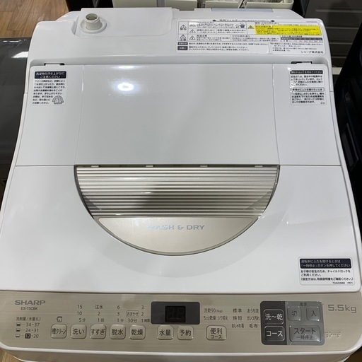 SHARP 全自動洗濯機 5.5kg 2019年製