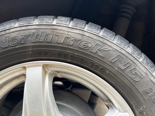 ホイール付きタイヤ155/65R13×4本　軽自動車