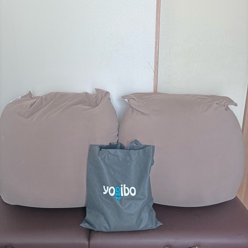 【替えカバー2セット付き】Yogibo Mini（ヨギボーミニ）2個セット ライトグレー