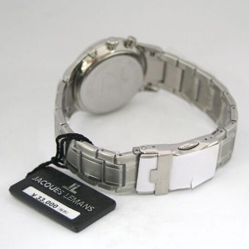 長期保管品 JACQUES LEMANS クオーツ式腕時計 11-1654I-1 Kevin COSTNER クロノグラフ 24時間針