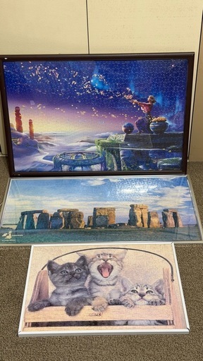 パズル 【完成品】KAGAYA、ストーンヘンジ、猫ジグソーパズル