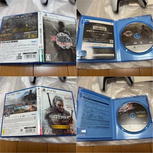 【美品】PS5本体(箱付・完品)＋?人気ソフト4本＋収納バッグ＋カバー