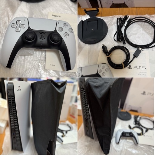 【美品】PS5本体(箱付・完品)＋?人気ソフト4本＋収納バッグ＋カバー