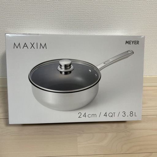 マイヤー　蓋付き　ディープパン　24cm 新品
