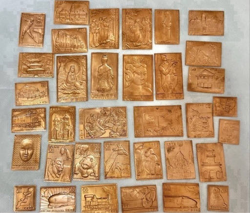希少　松本徽章工業　純金　金属工芸品　約115g 純金/純銅　プレート　　まとめて