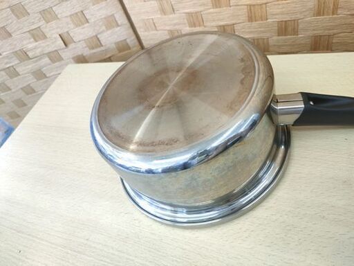 小ソースパン アムウェイクイーン IH対応 片手鍋 蓋付き ソースパン 18/8 STAINLESS STEEL 鍋 アムウェイ Am