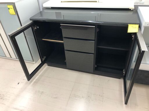 【ジャングルジャングル和歌山店】【Wa4841】ロー食器棚 ニトリ ブラック 中古家具 リユースショップ リサイクルショップ 和歌山市