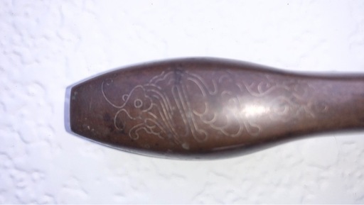 銅製　ブロンズ矢立　時代物　骨董品　アンティーク
