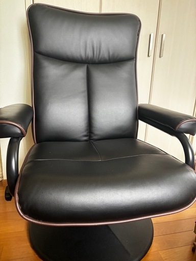 【極美品】オフィスチェア、エグゼクティブチェア、社長椅子、重役椅子、プレジデントチェア、オットマン