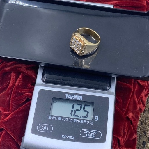 K18 ダイヤモンドリング　12.5g 1ct 約12号