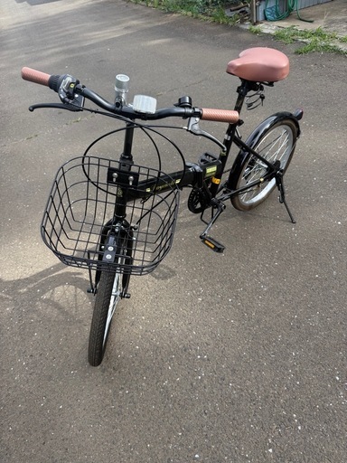 20インチ折りたたみ自転車 6段変速 ブラック