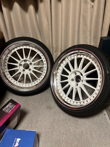 2本組 社外 中古ホイール SSR Professor TF1 プロフェッサー ティー 【希少】【美品】　TANABE Professor SSR TF1 20インチ10J＋
24 114.3 5穴　タイヤ新品　エア漏れな