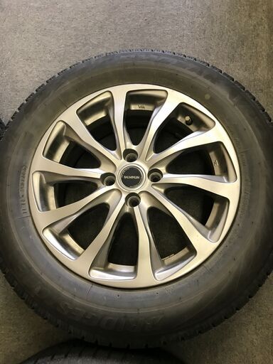 【T00407】バルミナ　195/65R16　16インチホイール＆冬タイヤ4本セット（ブリヂストン　VRX2）タイヤ　アルミホイール　