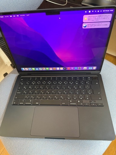 Apple MacBook Air M2 13.6インチ 256GB 充放電26回　美品　アダプター有り