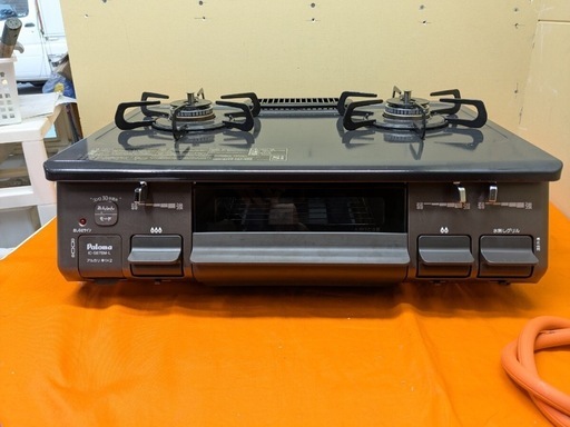 【中古】LPガス　パロマ　ガスコンロ　IC-S87BM-L　ブラック　LPガス【KNGQ076】