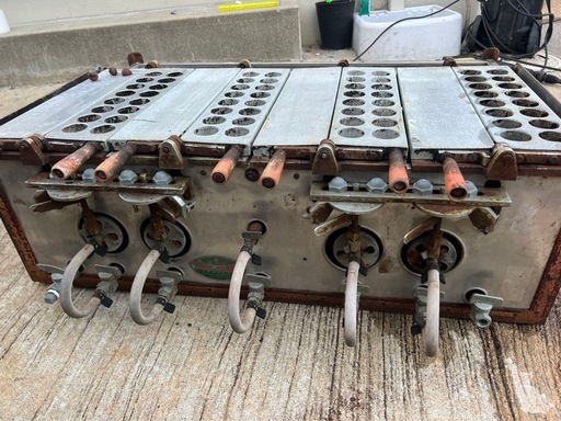 高陽機械 業務用　半自動　たこ焼き器　片面深型　LPガス用 