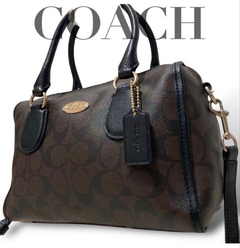 美品　COACH コーチ シグネチャー 2way ハンドバッグ ショルダーバッグ